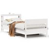 vidaXL sengeramme uden madras 90x190 cm massivt fyrretr&aelig; hvid