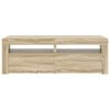 vidaXL tv-bord med LED-lys 120x35x40 cm sonoma-eg