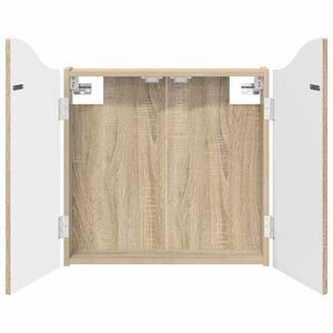 vidaXL Dartboard Skab Sonoma-eg 56 x 12 x 63 cm Konstrueret tr&aelig;