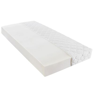 vidaXL seng med madras 160 x 200 cm stof beige