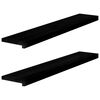 vidaXL vindueskarme 2 stk brunsort 110x20x2 cm massivt egetr&aelig;