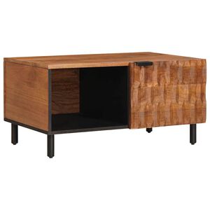 vidaXL Sofabord Brun 80 x 50 x 40 cm Massivt mangotr&aelig;