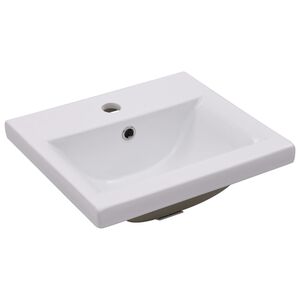 vidaXL indbygget h&aring;ndvask 42x39x18 cm keramisk hvid