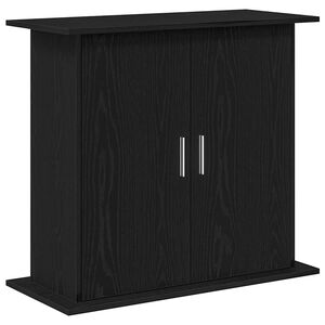 vidaXL akvariestativ sort egetr&aelig; 81x36x73 cm konstrueret tr&aelig;