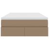 vidaXL Seng med opbevaring og madras Cappuccino 120 x 190 cm