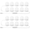 vidaXL Spejl Lygter 2 pcs Hvid 4.5 x 4.5 x 4.8 cm Plastik