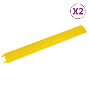 vidaXL kabelbeskyttere 2 stk. 98,5 cm ramper gul