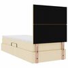 vidaXL Seng med opbevaring og madras Creme 100 x 200 cm Polyester