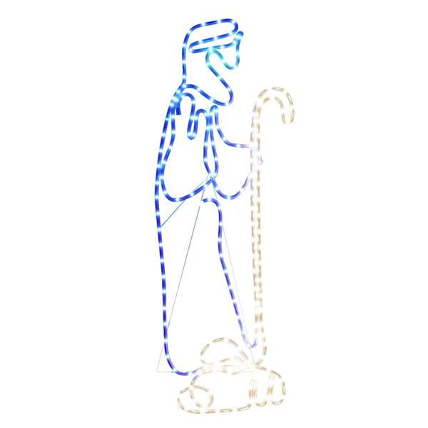 vidaXL f&aring;rehyrde og lam julefigur 168 LED'er 102,5x35 cm