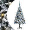vidaXL Kunstigt juletr&aelig; med stativ Hvid 150 cm PVC og St&aring;l og Plastik