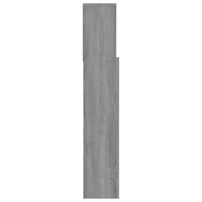 vidaXL sengegavl med opbevaring 180x19x103,5 cm grå sonoma-eg