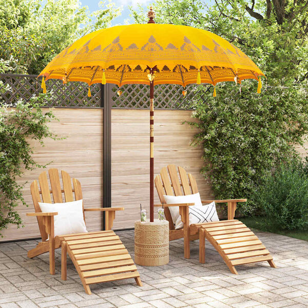 vidaXL Balinesisk Parasol Gul 215 x 215 x 260 cm