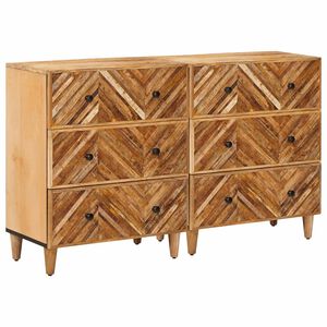 vidaXL Opbevaringsskabe 2 pcs Brun 60 x 33,5 x 75 cm Massivt mangotr&aelig;