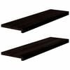 vidaXL trappem&aring;tter 2 stk. brunsort 90x30x2 cm massivt egetr&aelig;