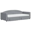 vidaXL daybed med udtr&aelig;k og skuffer 90x200 cm stof lysegr&aring;