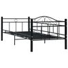 vidaXL stel til daybed 90x200 cm metal sort