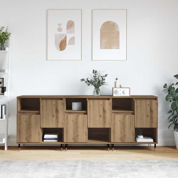 vidaXL Sideboards 3 pcs artisan eg 180 x 35 x 70 cm Konstrueret tr&aelig;