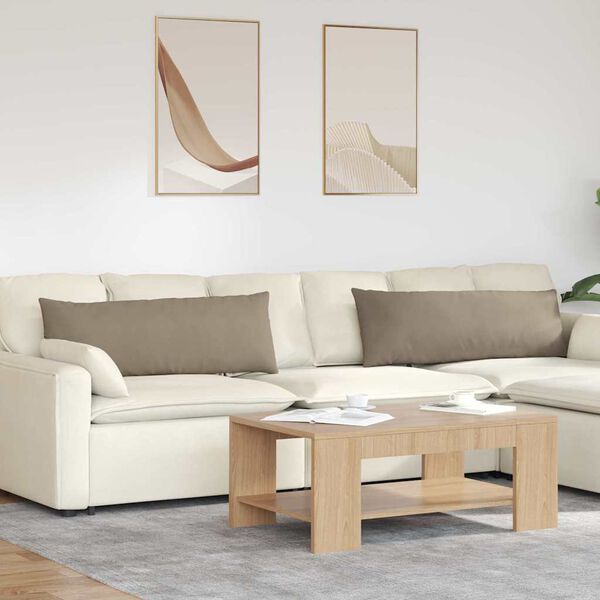 vidaXL Sofapuder 2 pcs Gr&aring;brun 120 x 40 cm Stof