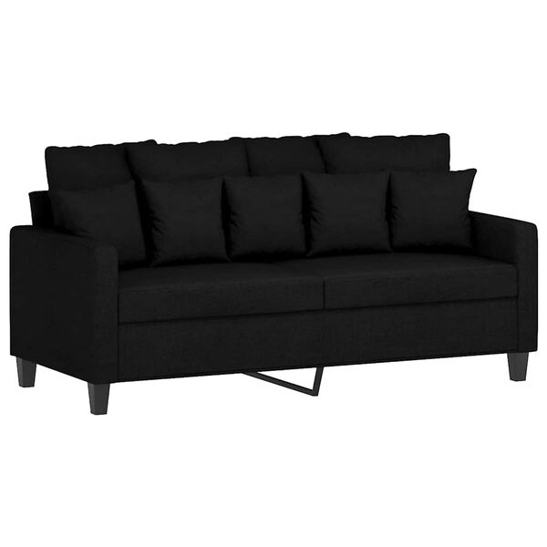 vidaXL 2-personers sofa 140 cm stof sort