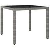 vidaXL havebord 90x90x75 cm polyrattan gr&aring;