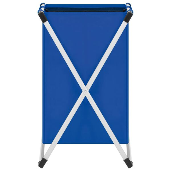 vidaXL vasketøjskurv i 2 sektioner blå