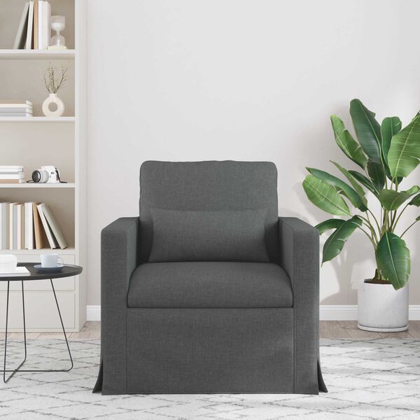 vidaXL Sofa M&oslash;rkegr&aring; 78 x 78 x 80 cm Stof