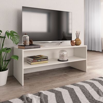 vidaXL tv-bord 100x40x40 cm konstrueret træ hvid