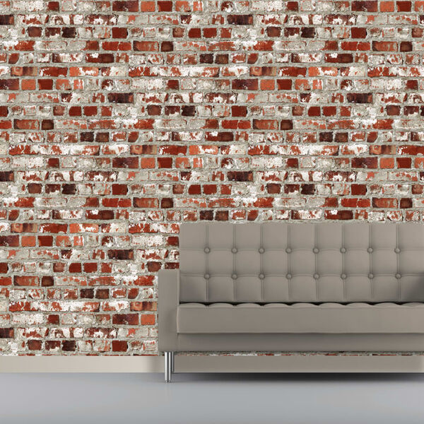 DUTCH WALLCOVERINGS tapet Brick r&oslash;d