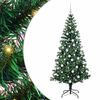vidaXL Kunstig Forbelyst Juletr&aelig; med stativ Gr&oslash;n 180 cm PVC og metal