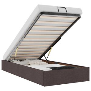 vidaXL osmannisk sengeramme uden madras 90x190 cm stof m&oslash;rkebrun