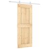 vidaXL Skyded&oslash;r Natur og hvid 80 x 210 cm Massivt Fyrretr&aelig;