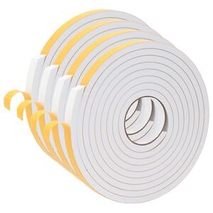 vidaXL Selvkl&aelig;bende skum tape 4 pcs Hvid 15mm x 5m CR Skum