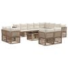 vidaXL Havesofa S&aelig;t 13 stk. polyrattan