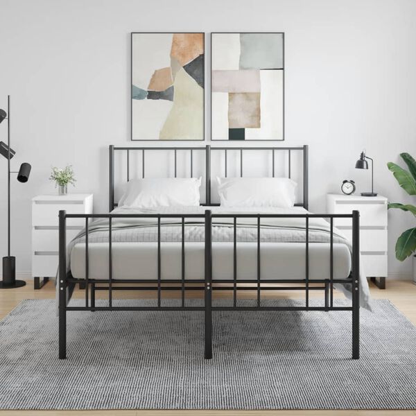 vidaXL sengeborde 2 stk. 40x35x69 cm konstrueret tr&aelig; hvid