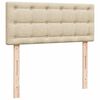 vidaXL kontinentalseng med madras 120x190 cm stof cremefarvet