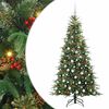 vidaXL Kunstigt Hinged Juletr&aelig; med 300 LED'er Gr&oslash;n 180 cm PE og PVC