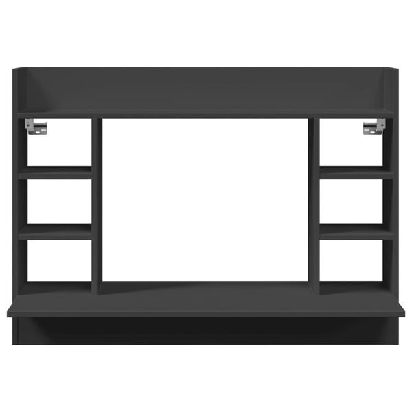vidaXL væghængt skrivebord 105x48x75 cm konstrueret træ sort