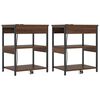 vidaXL Natskab 2 stk. Brun eg 41 x 31 x 51 cm Konstrueret tr&aelig;