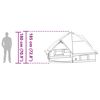 vidaXL Teepee Telt med tag Gr&oslash;n og Hvid 490 x 410 x 210 cm