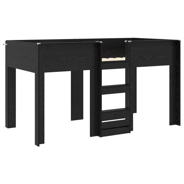 vidaXL K&oslash;jeseng til B&oslash;rn Sort eg 100 x 200 cm Konstrueret tr&aelig;