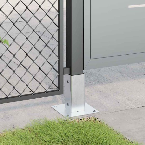 vidaXL stolpefødder firkantet 12 stk. 71x71 mm galvaniseret stål