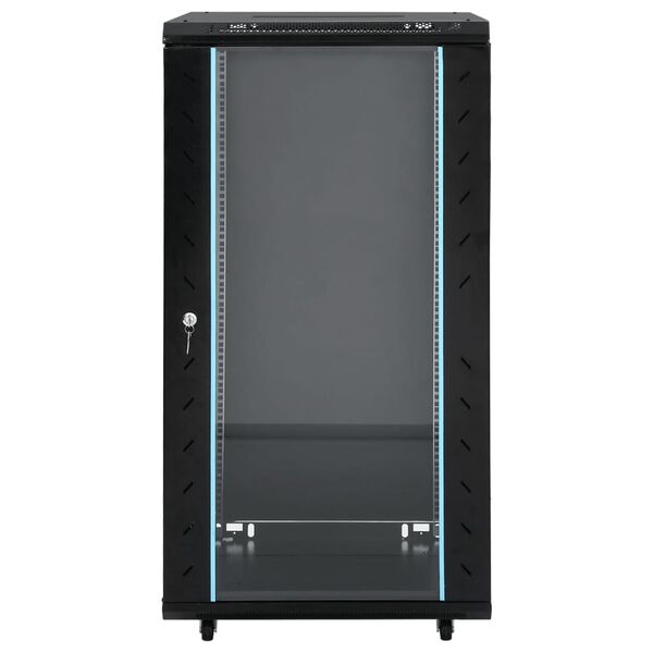 vidaXL netv&aelig;rksskab 60x60x120 cm 22U 19" IP20 sort