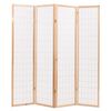 vidaXL foldbar 4-panels rumdeler japansk stil 160 x 170 cm naturfarvet