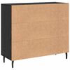 vidaXL Sideboard Sort eg 90 x 34 x 80 cm Konstrueret tr&aelig;