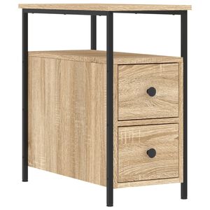 vidaXL sengebord 30x60x60 cm konstrueret tr&aelig; sonoma-eg