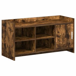 vidaXL Sko skab med d&oslash;r R&oslash;get eg 100 x 39,5 x 51 cm Konstrueret tr&aelig;