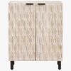 vidaXL Sideboard Hvid Vask Finish 60 x 33 x 75 cm Massivt mangotr&aelig;