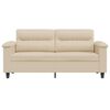 vidaXL 2-personers sofa 140 cm mikrofiberstof cremefarvet