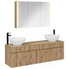 vidaXL Badev&aelig;relsesskabs&aelig;t 4 pcs Artisan-eg 103,5 x 15,5 x 70 cm
