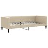 vidaXL daybed med udtr&aelig;k 80x200 cm stof cremefarvet